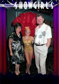 Carnival-Showgirl On the ship with a showgirl