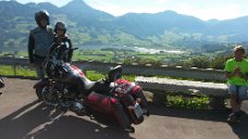 2016-08-13 16.55.54 We rented a Harley and toured the alps in central Switzerland for 3 days.